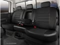 Picture of Fia LeatherLite Custom Seat Cover - Rear Seat - 60 Driver/ 40 Passenger Split Bench - Solid Black - Adjustable Headrests - Armrest w/Cup Holder