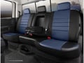 Picture of Fia LeatherLite Custom Seat Cover - Rear Seat - 60 Driver/ 40 Passenger Split Bench - Blue/Black - Adjustable Headrests - Built-In Seat Belts - Armrest w/cup Holder