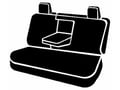 Picture of Fia LeatherLite Custom Seat Cover - Gray/Black - Rear - Split Backrest 60/40 - Solid Cushion - Armrest w/Cup Holder - Removable Headrests - Center Seat Belt