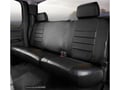 Picture of Fia LeatherLite Custom Seat Cover - Rear Seat - 60 Driver/ 40 Passenger Split Bench - Solid Black - Solid Backrest - Adjustable Headrests - Center Seat Belt