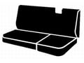 Picture of Fia LeatherLite Custom Seat Cover - Rear Seat - 60 Driver/ 40 Passenger Split Bench - Gray/Black - Solid Backrest - Adjustable Headrests - Center Seat Belt