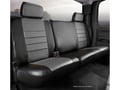 Picture of Fia LeatherLite Custom Seat Cover - Gray/Black - Rear - Split Seat 40/60 - Adjustable Headrests - Crew Cab