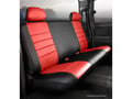 Picture of Fia LeatherLite Custom Seat Cover - Red/Black - Rear - Bench Seat - Adjustable Headrests - Incl. Head Rest Cover