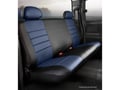 Picture of Fia LeatherLite Custom Seat Cover - Blue/Black - Bench Seat - Adjustable Headrests - Cushion Cut Out - Crew Cab