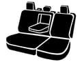 Picture of Fia LeatherLite Custom Seat Cover - Rear Seat - 40 Driver/ 60 Passenger Split Bench - Solid Black - Adjustable Headrests - Armrest w/Cup Holder - Fold Flat Backrest - Extended Crew Cab