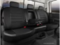 Picture of Fia LeatherLite Custom Seat Cover - Rear Seat - 40 Driver/ 60 Passenger Split Bench - Solid Black - Adjustable Headrests - Armrest w/Cup Holder - Incl. Head Rest Cover