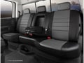 Picture of Fia LeatherLite Custom Seat Cover - Rear Seat - 60 Driver/ 40 Passenger Split Bench - Gray/Black - Adjustable Headrests - Armrest w/Cup Holder