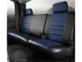Picture of Fia LeatherLite Custom Seat Cover - Rear Seat - 40 Driver/ 60 Passenger Split Bench - Blue/Black - Adjustable Headrests - Incl. Head Rest Cover
