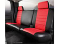 Picture of Fia LeatherLite Custom Seat Cover - Red/Black - Split Seat 40/60 - Adjustable Headrests - Built In Center Seat Belt