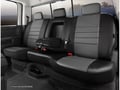 Picture of Fia LeatherLite Custom Seat Cover - Rear Seat - 60 Driver/ 40 Passenger Split Bench - Gray/Black - w/Adjustable Headrests - Armrests w/Cup Holders