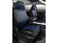 Picture of Fia LeatherLite Custom Seat Cover - Blue/Black - Front - Bucket Seats - Adjustable Headrests - w/o Armrests
