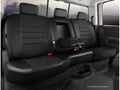 Picture of Fia LeatherLite Custom Seat Cover - Solid Black - Front - Split Seat 40/60 - Adj. Headrest - Armrest/Storage - Cushion Hump Under Armrest