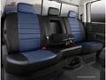 Picture of Fia LeatherLite Custom Seat Cover - Blue/Black - Split Seat 40/60 - Adj. Headrest - Armrest/Storage - Cushion Hump Under Armrest