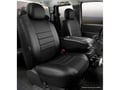 Picture of Fia LeatherLite Custom Seat Cover - Solid Black - Front - Split Seat 40/20/40 - Adj. Headrests - Armrest/Storage - Built In Seat Belts