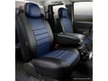 Picture of Fia LeatherLite Custom Seat Cover - Blue/Black - Front - Split Seat 40/20/40 - Adj. Headrests - Armrest/Storage - Built In Seat Belts