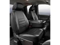 Picture of Fia LeatherLite Custom Seat Cover - Front Seat - 40/20/40 Split Bench - Solid Black - Adj. Headrest - Armrest/Storage - Cushion Hump Under Armrest