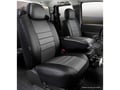 Picture of Fia LeatherLite Custom Seat Cover - Front Seat - 40/20/40 Split Bench - Gray/Black - Adj. Headrest - Armrest NO Storage