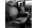 Picture of Fia LeatherLite Custom Seat Cover - Gray/Black - Front - Split Seat 40/20/40 - Adj. Headrests - Built In Seat Belts - Armrest w/o Storage