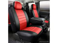 Picture of Fia LeatherLite Custom Seat Cover - Red/Black - Split Seat 40/20/40 - Adj. Headrests - Built In Seat Belts - Armrest w/o Storage