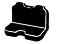 Picture of Fia LeatherLite Custom Seat Cover - Solid Black - Front - Bench Seat - Cushion Cut Out
