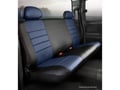 Picture of Fia LeatherLite Custom Seat Cover - Blue/Black - Bench Seat - Armrest w/Cup Holder - Cushion Cut Out