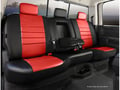 Picture of Fia LeatherLite Custom Seat Cover - Red/Black - Front - Split Seat 40/60 - Armrest/Storage - Cushion Hump Under Armrest