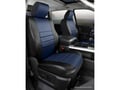 Picture of Fia LeatherLite Custom Seat Cover - Blue/Black - Front - Bucket Seats - Adjustable Headrests - Side Airbags