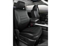 Picture of Fia LeatherLite Custom Seat Cover - Solid Black - Bucket Seats - Adjustable Headrests - Built In Seat Belts - Armrests