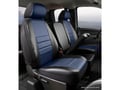 Picture of Fia LeatherLite Custom Seat Cover - Front Seats - 40/20/40 Split Bench - Adj. Headrests - Airbag - Center Armrest w/Cup Holder - Center cushion compartment - Blue/Black
