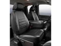 Picture of Fia LeatherLite Custom Seat Cover - Front Seats - 40/20/40 Split Bench - Adj. Headrests - Airbag - Center Armrest w/Cup Holder - No center cushion compartment - Solid Black