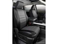 Picture of Fia LeatherLite Custom Seat Cover - Gray/Black - Front - Bucket Seats - Adjustable Headrests - Built In Seat Belts - Armrests