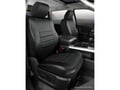 Picture of Fia LeatherLite Custom Seat Cover - Solid Black - Front - Bucket Seats - Adjustable Headrests - Crew Cab - Regular Cab