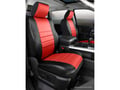 Picture of Fia LeatherLite Custom Seat Cover - Red/Black - Bucket Seats - Adjustable Headrests - Crew Cab - Regular Cab