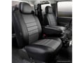 Picture of Fia LeatherLite Custom Seat Cover - Gray/Black - Front - Split Seat 40/20/40 - Built In Seat Belts - Armrest