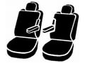 Picture of Fia LeatherLite Custom Seat Cover - Gray/Black - Front - Bucket Seats - Adjustable Headrests - Airbag - Armrests - Fold Flat Backrest On Passenger Side - Headrest Cover