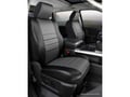 Picture of Fia LeatherLite Custom Seat Cover - Gray/Black - Front - Bucket Seats - Adjustable Headrests - Airbag - Armrests - Fold Flat Backrest On Passenger Side - Headrest Cover