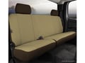 Picture of Fia Seat Protector Custom Seat Cover - Poly-Cotton - Taupe - Rear - Split Cushion 60/40 - Solid Backrest - Adjustable Headrests - Center Seat Belt