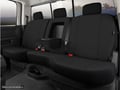Picture of Fia Seat Protector Custom Seat Cover - Poly-Cotton - Black - Rear - Split Seat 60/40 - Adj. Headrests - Center Seat Belt - Armrest w/Cup Holder - Fold Flat Backrest - Headrest Cover