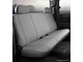 Picture of Fia Seat Protector Custom Seat Cover - Poly-Cotton - Gray - Front - Bench Seat - Armrest w/Cup Holder - Cushion Cut Out