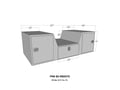 Westin Brute Goose Neck Tailgate Tool Box (Fifth Wheel) Dimensions