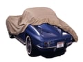 Picture of Custom Fit Car Cover - Tan - Flannel - w/o Visor - w/o Bumper - No Mirror Pockets - Sedan - With Rear Spare Tire