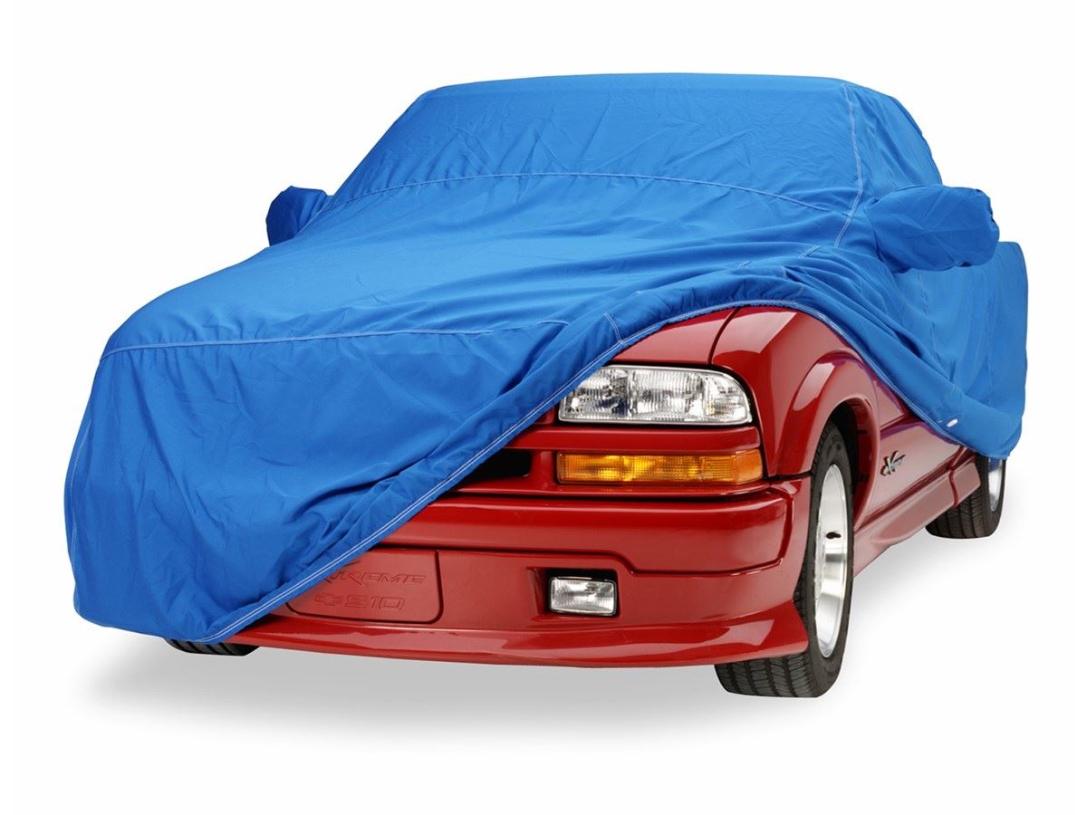 Picture of Custom Fit Car Cover - Sunbrella Pacific Blue - 2 Mirror Pockets - Sedan