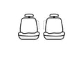 Picture of SeatSaver Custom Seat Cover - Polycotton - Beige/Tan - w/Bucket Seat - w/Adjustable Headrest - w/Or w/o Armrest
