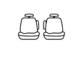 Picture of SeatSaver Custom Seat Cover - Polycotton - Gray/Silver - w/Bucket Seat - w/Adjustable Headrest - w/Inboard Armrest