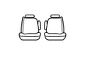 Picture of SeatSaver Custom Seat Cover - Polycotton - Beige/Tan - w/Bucket Seat - w/Adjustable Headrest - w/Armrest - w/Seat Airbag - w/Shoulder Belt In Seat Back