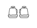 Picture of SeatSaver Custom Seat Cover - Polycotton - WaterProof - Gray - w/Bucket Seat - w/Adjustable Headrest - w/Armrest - w/o Seat Airbag - Regular Cab