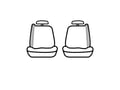 Picture of SeatSaver Custom Seat Cover - Polycotton - Beige/Tan - w/Bucket Seat - w/Adjustable Headrest - w/Seat Airbag - w/Shoulder Belt In Seat Back