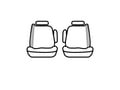 Picture of SeatSaver Custom Seat Cover - Polycotton - WaterProof - Gray - w/Bucket Seat - w/Adjustable Headrest - w/Armrest - w/o Seat Airbag - w/Shoulder Belt In Seat Back
