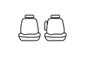 Picture of SeatSaver Custom Seat Cover - Polycotton - Beige/Tan - w/Bucket Seat - w/Adjustable Headrest - w/Armrest - w/Passenger Flat Seat - w/Seat Airbag