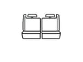 Picture of SeatSaver Custom Seat Cover - Polycotton - Beige/Tan - w/50/50 Bench Seat - w/Adjustable Headrest - w/Shoulder Belts